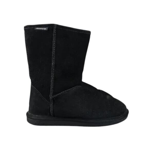 Bearpaw Shoes Womens 9 Boots Winter Comfort Warm Emma Short Leather Wool Black - Picture 14 of 14